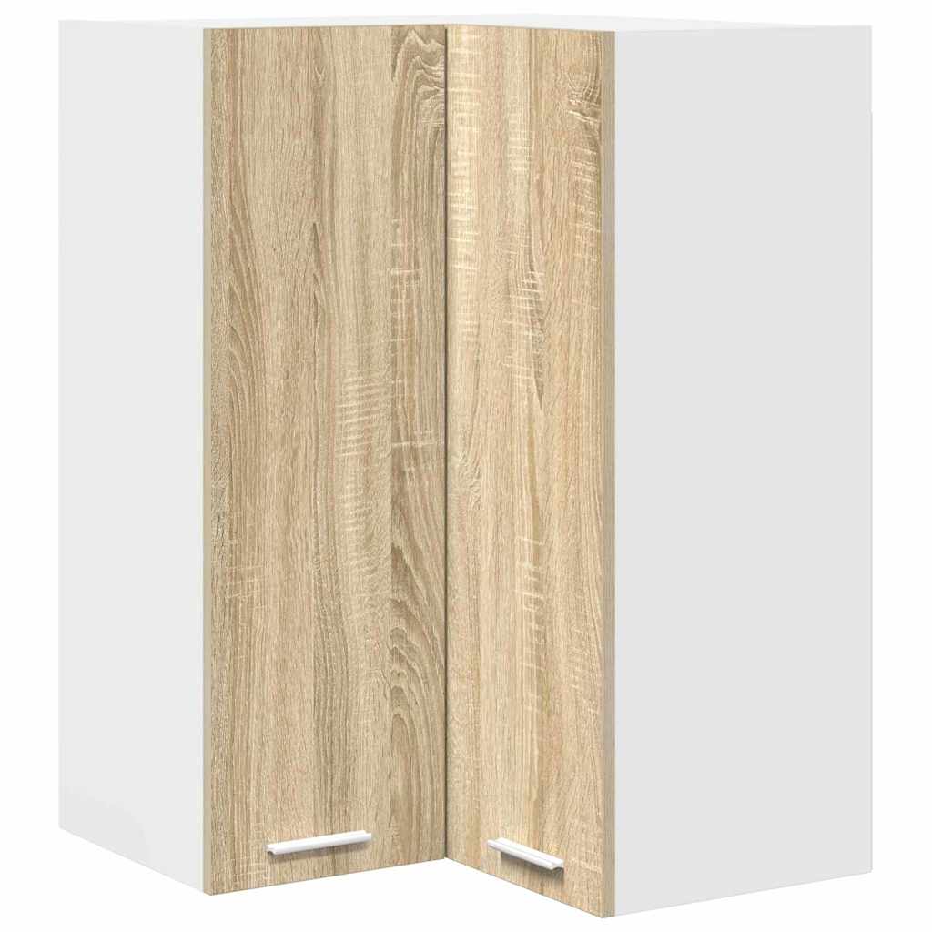Hängeschrank Sonoma-Eiche und Weiß 57 x 57 x 80 cm
