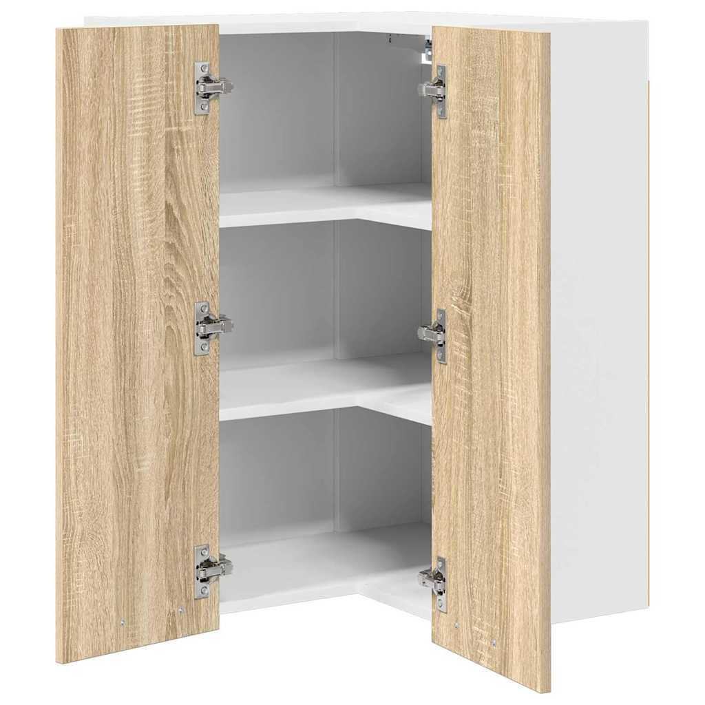 Hängeschrank Sonoma-Eiche und Weiß 57 x 57 x 80 cm