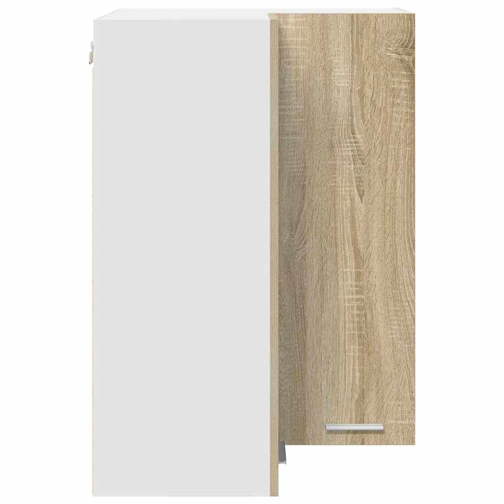 Hängeschrank Sonoma-Eiche und Weiß 57 x 57 x 80 cm