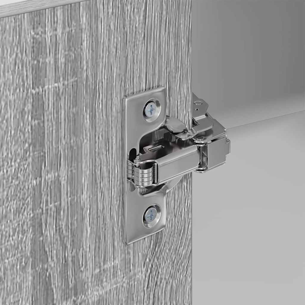 Hängeschrank Grau Sonoma und Weiß 57 x 57 x 80 cm Holzwerkstoff