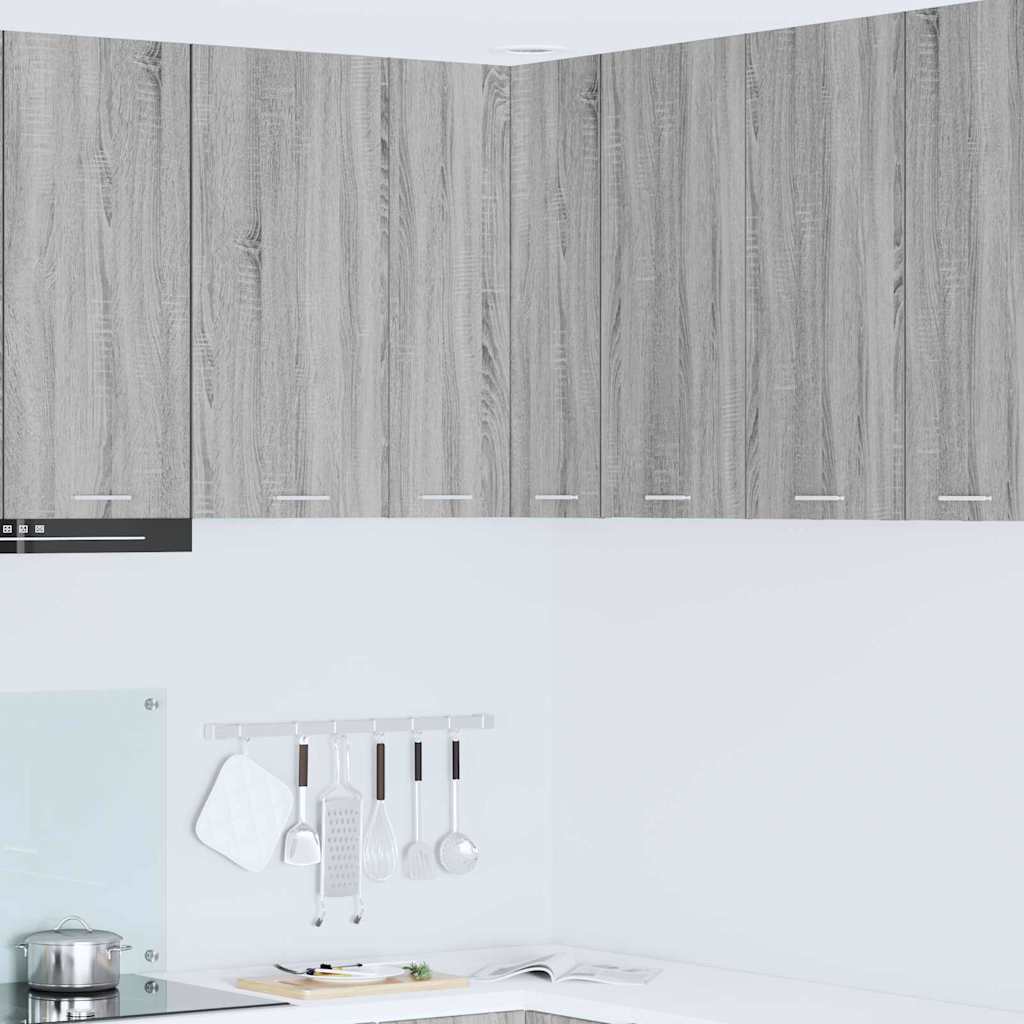 Hängeschrank Grau Sonoma und Weiß 57 x 57 x 80 cm Holzwerkstoff