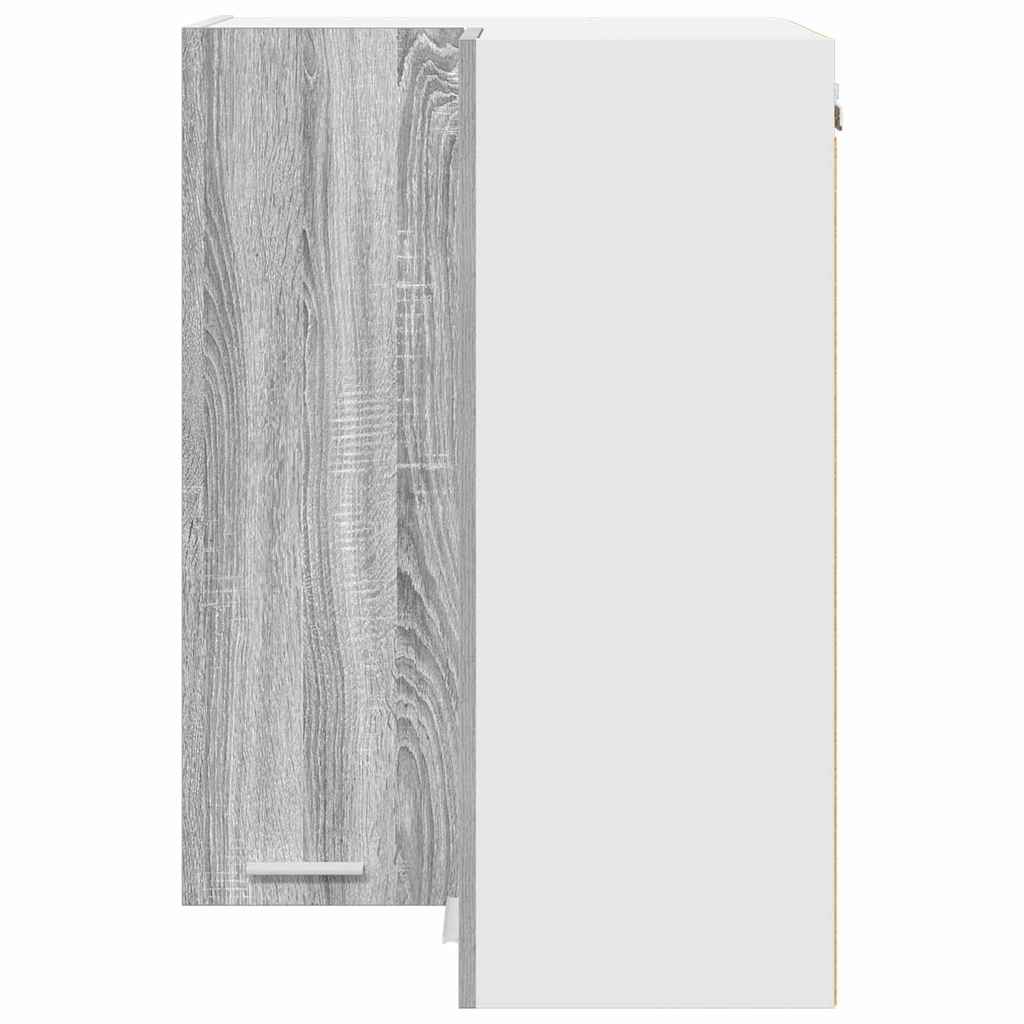 Hängeschrank Grau Sonoma und Weiß 57 x 57 x 80 cm Holzwerkstoff