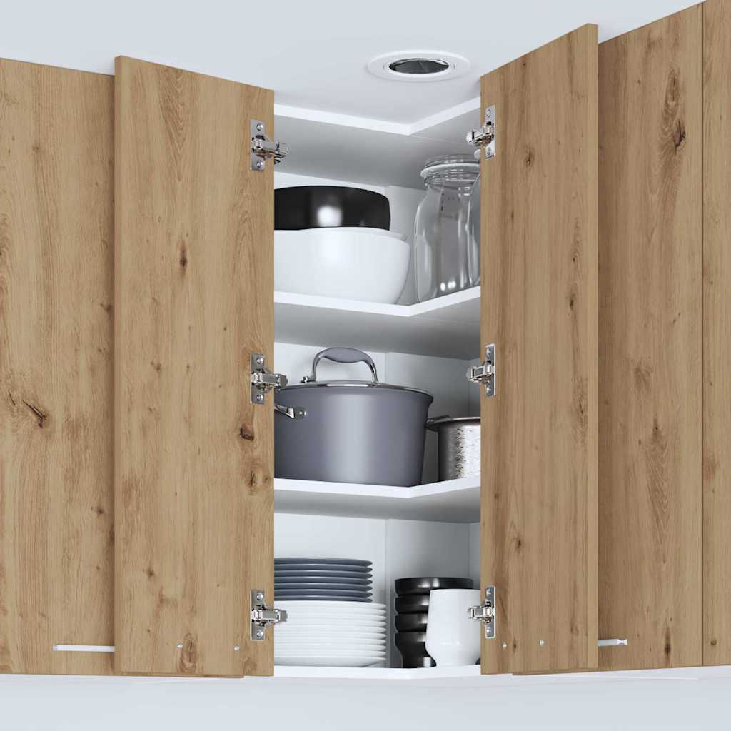 Hängeschrank Artisan-Eiche und Weiß 57 x 57 x 80 cm