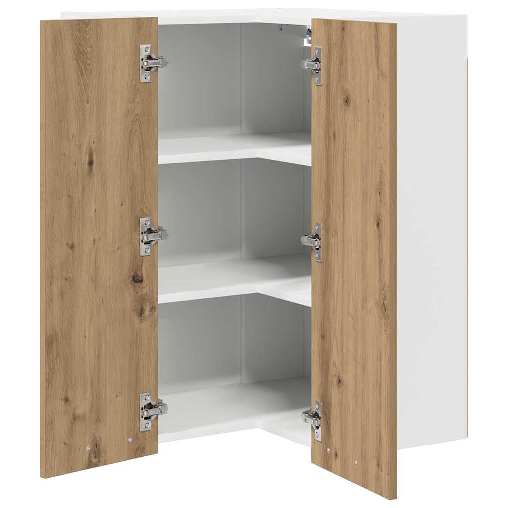 Hängeschrank Artisan-Eiche und Weiß 57 x 57 x 80 cm