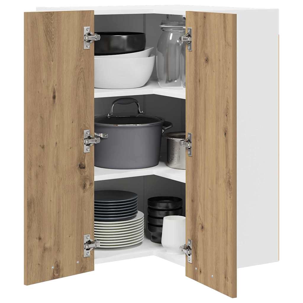 Hängeschrank Artisan-Eiche und Weiß 57 x 57 x 80 cm