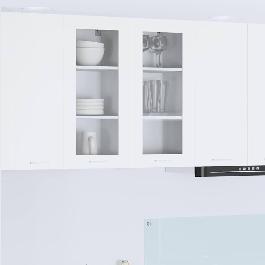 Hängeschrank 2 stk. Weiß Holzwerkstoff