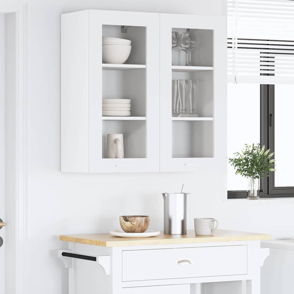 Hängeschrank 2 stk. Weiß Holzwerkstoff