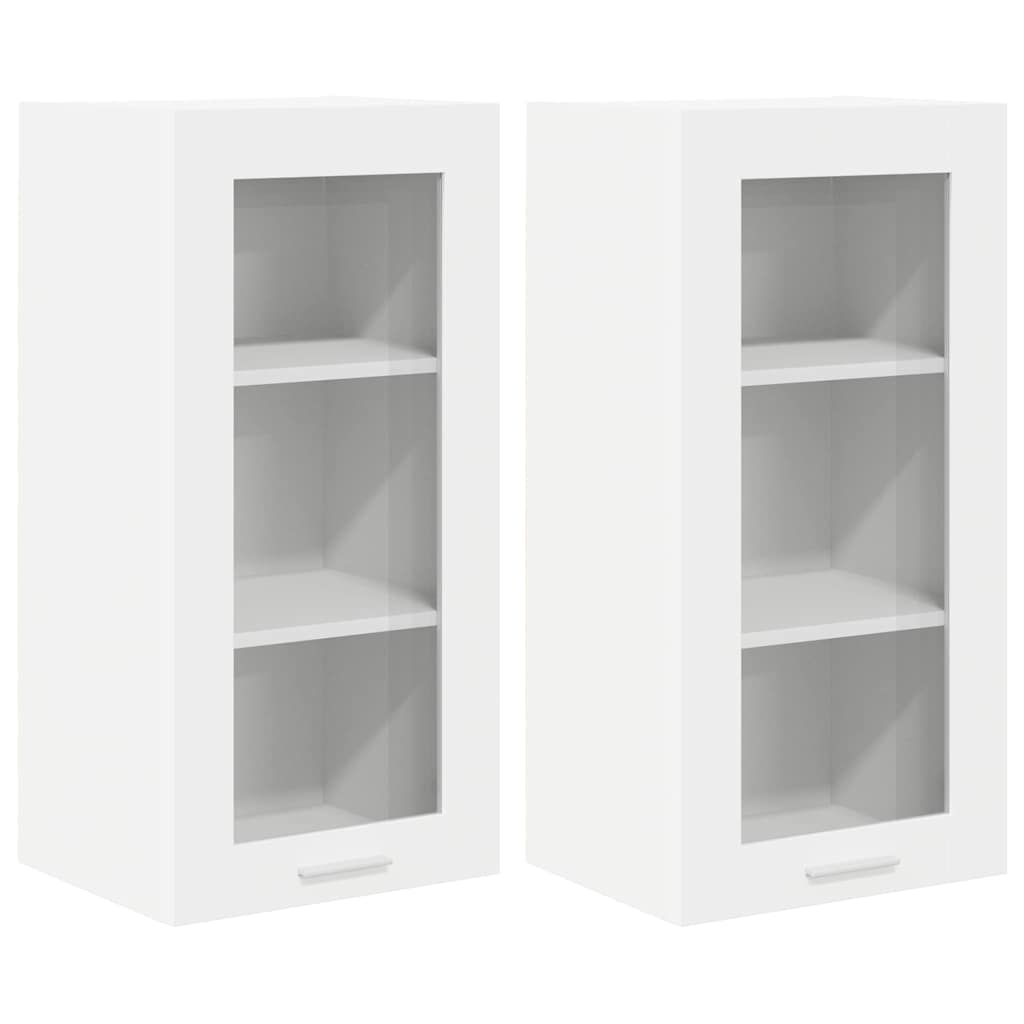 Hängeschrank 2 stk. Weiß Holzwerkstoff
