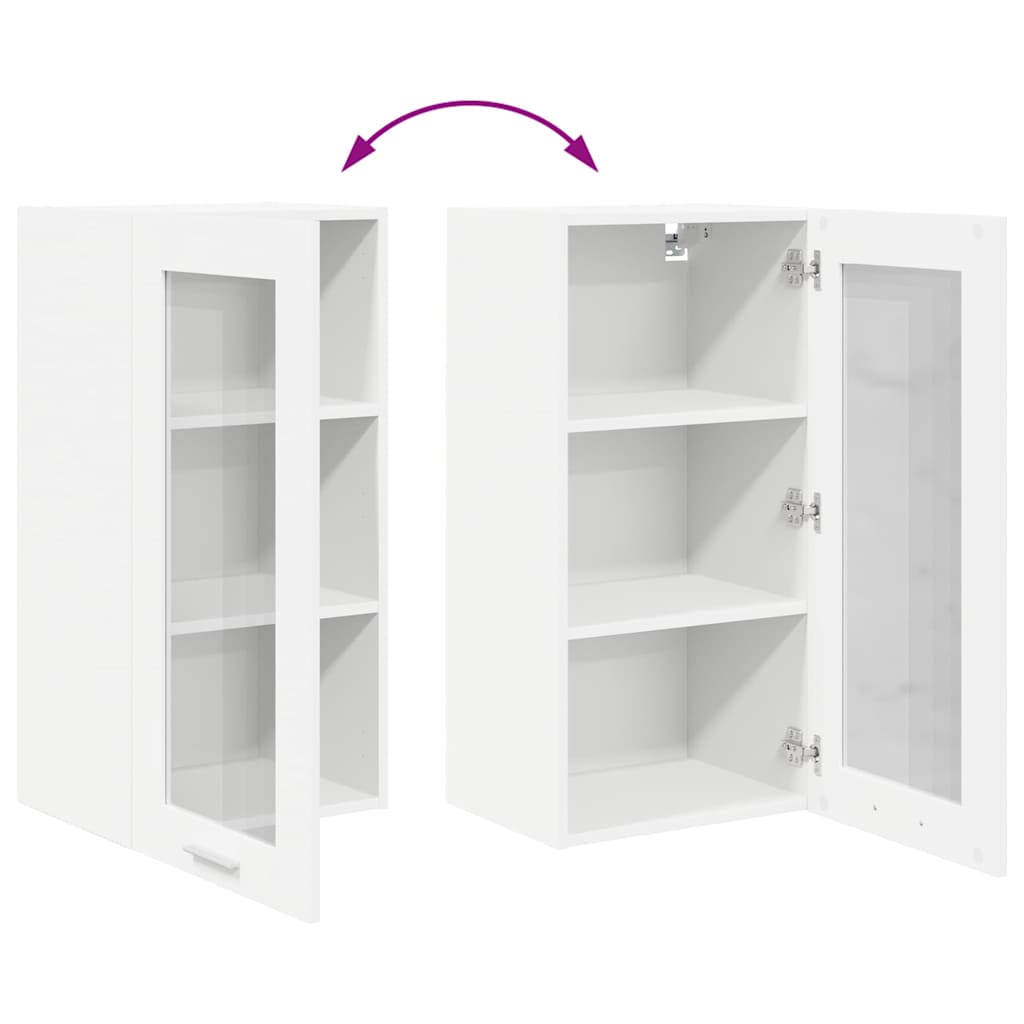 Hängeschrank 2 stk. Weiß Holzwerkstoff