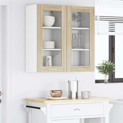 Hängeschrank 2 stk. Sonoma-Eiche Holzwerkstoff