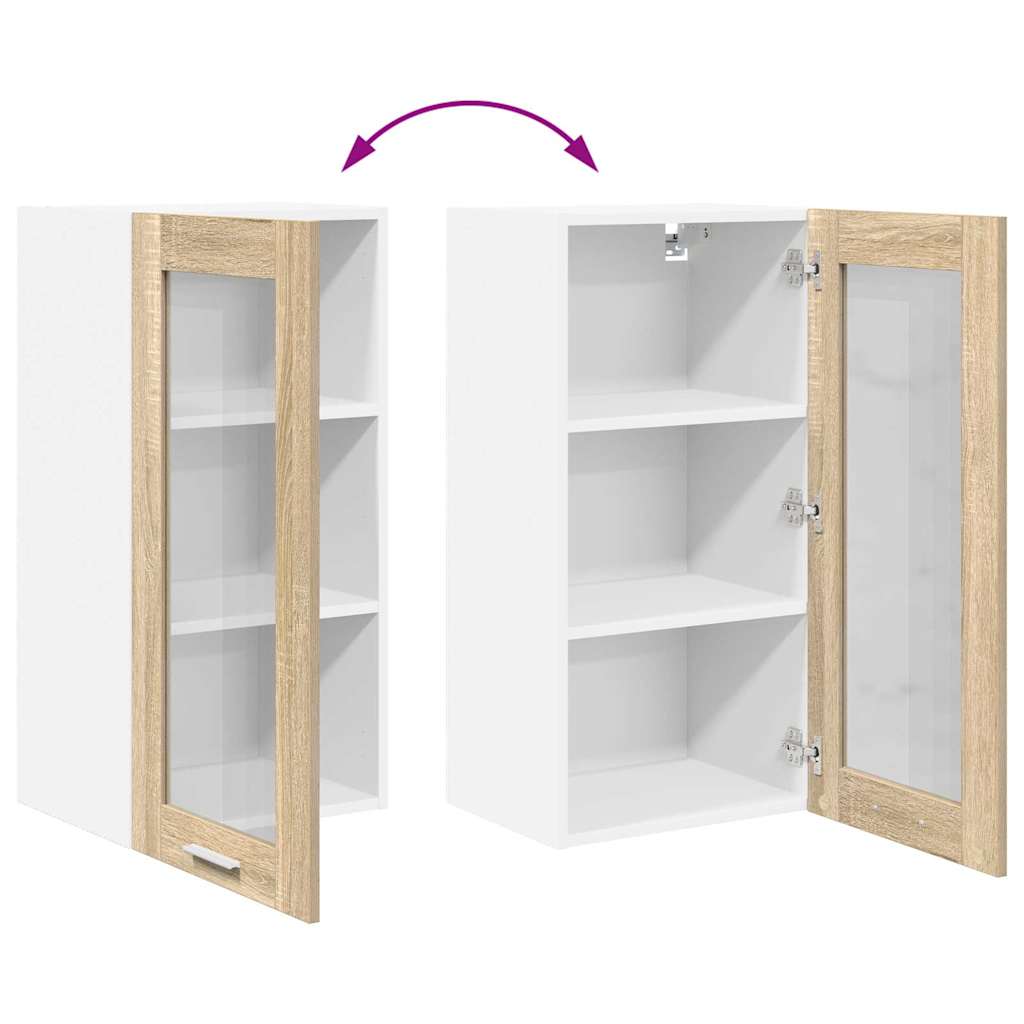Hängeschrank 2 stk. Sonoma-Eiche Holzwerkstoff