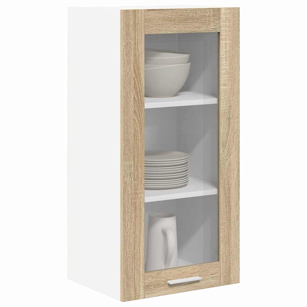 Hängeschrank mit Regal Riga 2 pcs Sonoma-Eiche 40 x 31 x 80 cm