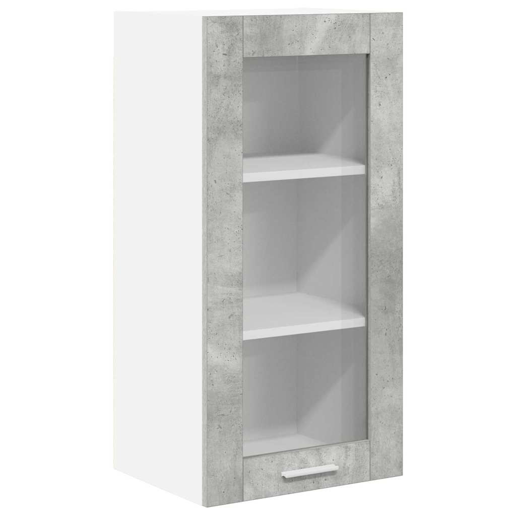Hängeschrank 2 stk. Betongrau Holzwerkstoff