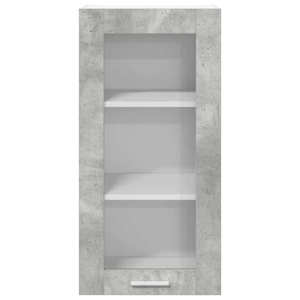 Hängeschrank 2 stk. Betongrau Holzwerkstoff