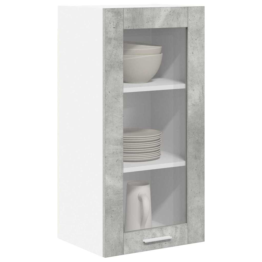 Hängeschrank 2 stk. Betongrau Holzwerkstoff