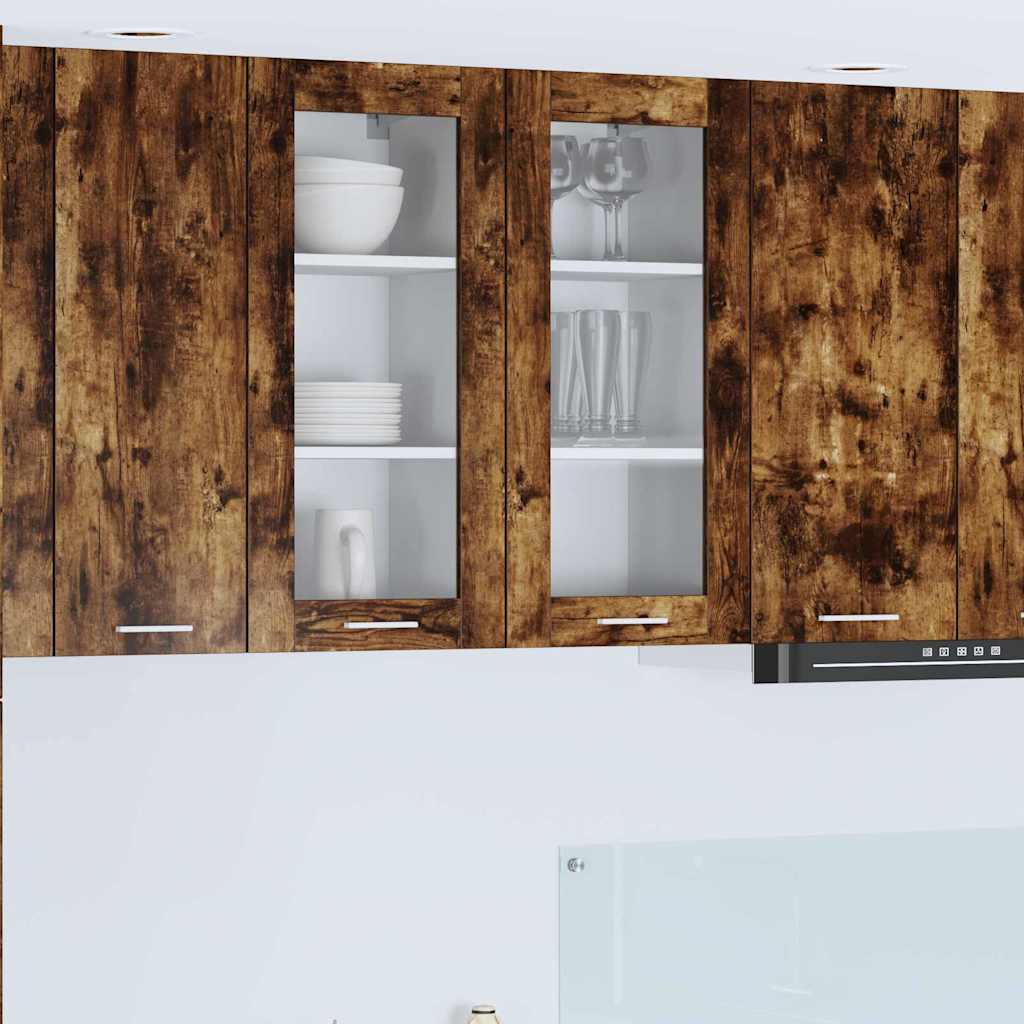 Hängeschrank mit Regal Riga Geräucherte Eiche 40 x 31 x 80 cm