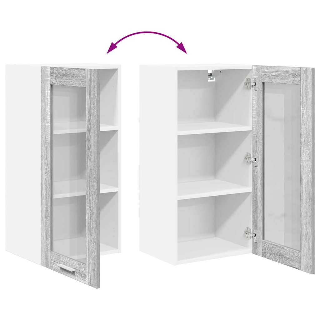 Hängeschrank 2 stk. Sonoma-Grau Holzwerkstoff