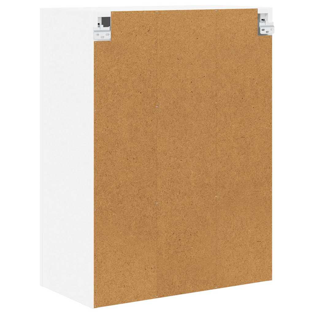 Hängeschrank mit 2 Glastüren Weiß 60 x 31 x 80 cm Holzwerkstoff