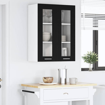 Hängeschrank Schwarz Eichen-Optik 60 x 31 x 80 cm Holzwerkstoff