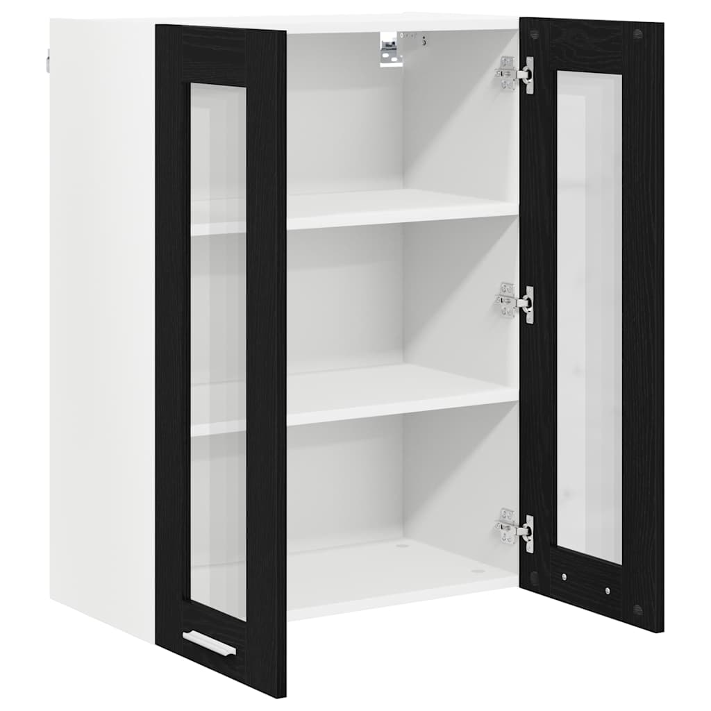 Hängeschrank Schwarz Eichen-Optik 60 x 31 x 80 cm Holzwerkstoff