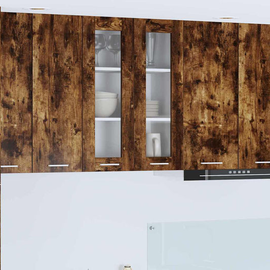 Hängeschrank mit Regal Riga Geräucherte Eiche 60 x 31 x 80 cm