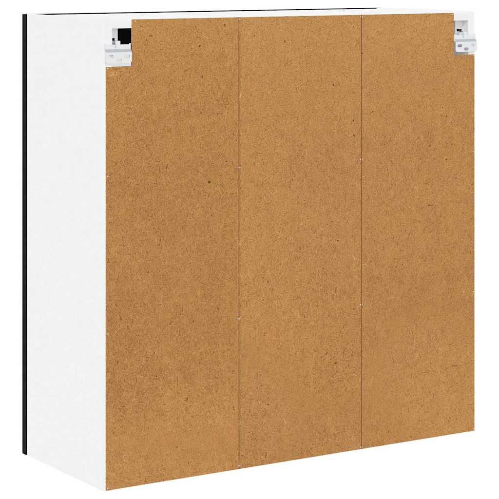 Hängeschrank Schwarz Eichen-Optik 80 x 31 x 80 cm Holzwerkstoff