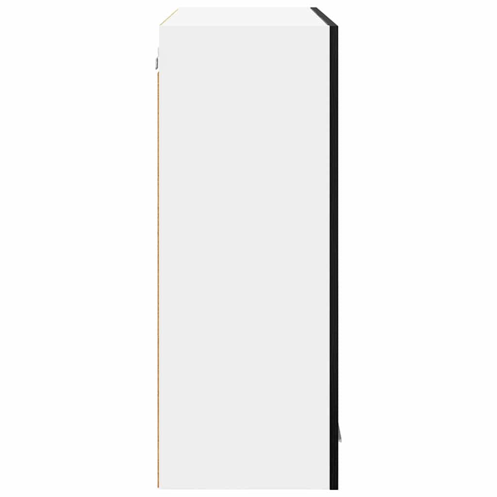 Hängeschrank Schwarz Eichen-Optik 80 x 31 x 80 cm Holzwerkstoff
