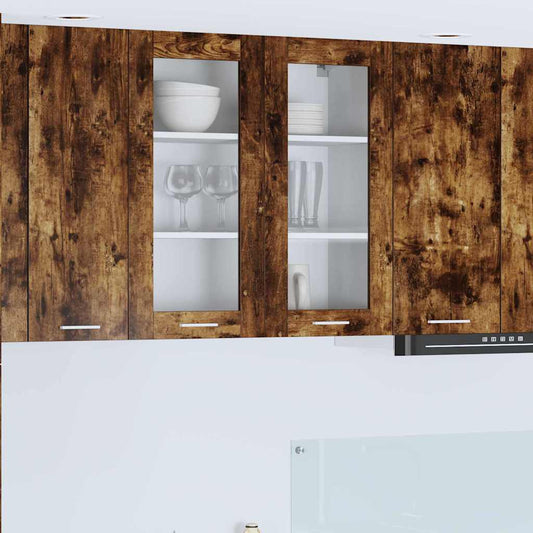 Hängeschrank mit Regal Riga Geräucherte Eiche 80 x 31 x 80 cm