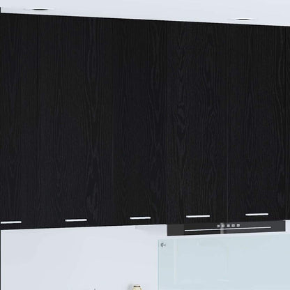 Hängeschrank Schwarz Eichen-Optik 30 x 31 x 100 cm