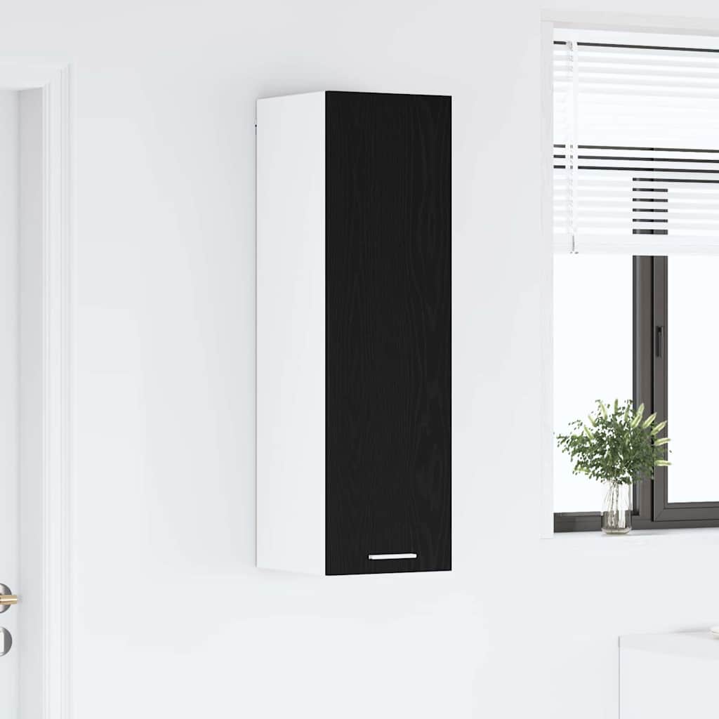 Hängeschrank Schwarz Eichen-Optik 30 x 31 x 100 cm
