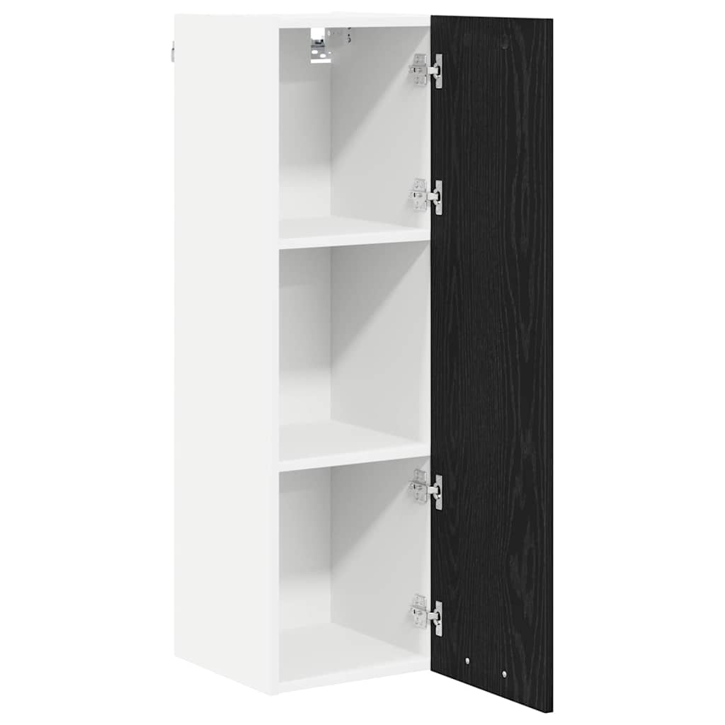 Hängeschrank Schwarz Eichen-Optik 30 x 31 x 100 cm