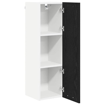 Hängeschrank Schwarz Eichen-Optik 30 x 31 x 100 cm