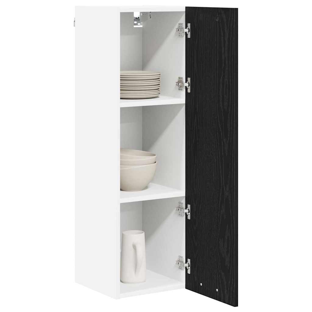 Hängeschrank Schwarz Eichen-Optik 30 x 31 x 100 cm