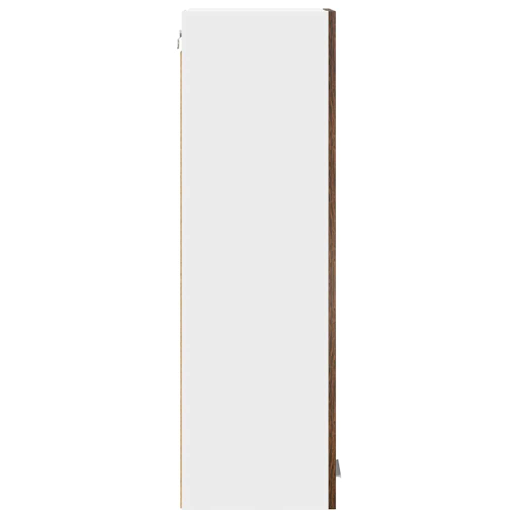 Hängeschrank mit Regal Riga Geräucherte Eiche 30 x 31 x 100 cm