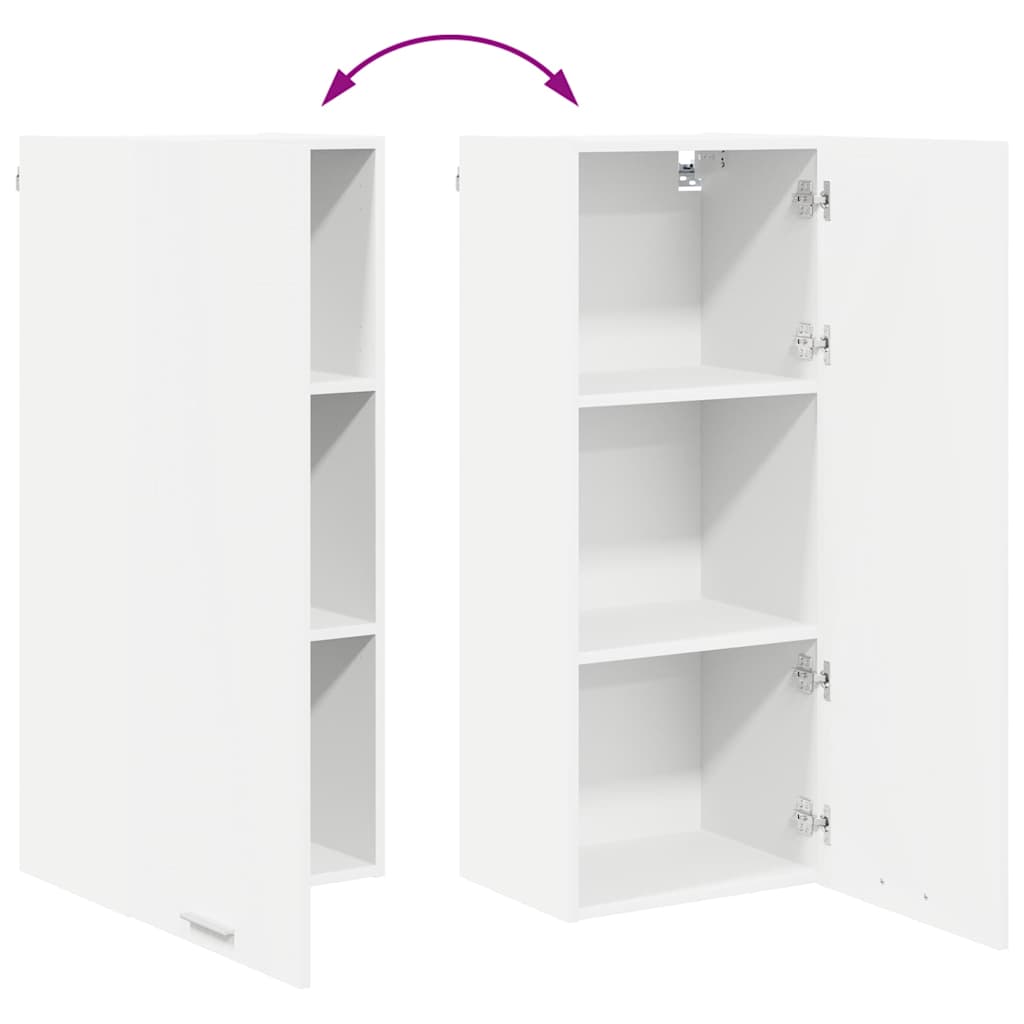 Hängeschrank mit Regal Riga Weiß 40 x 31 x 100 cm Holzwerkstoff