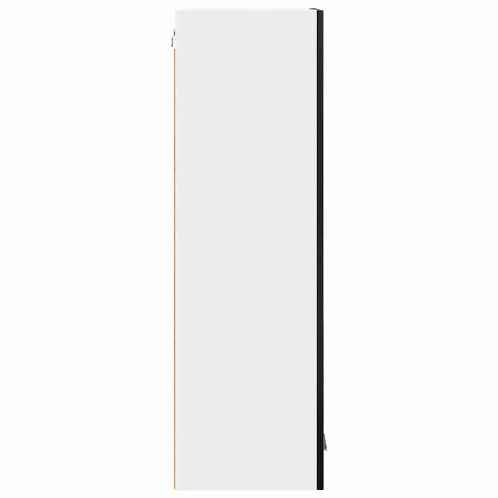 Hängeschrank Schwarz Eichen-Optik 40 x 31 x 100 cm