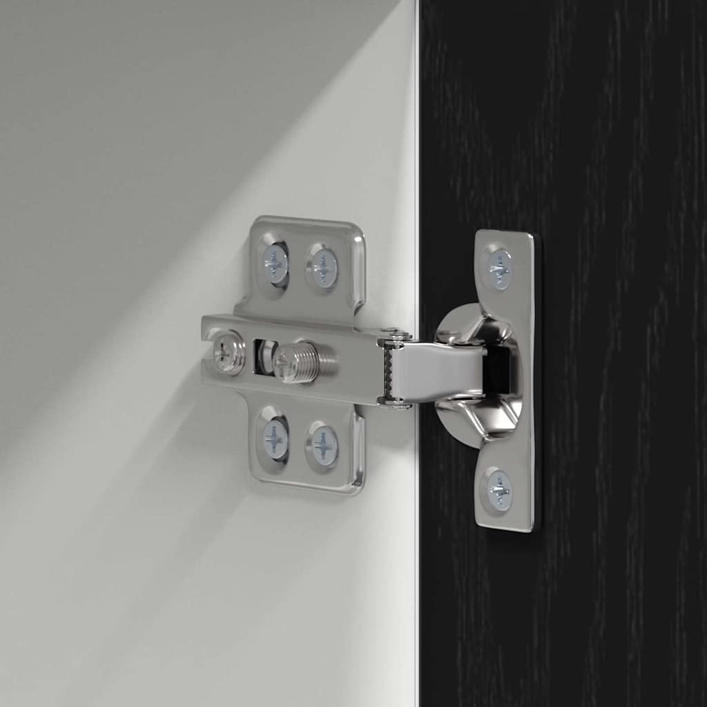Hängeschrank Schwarze Eiche und Weiß 50 x 31 x 100 cm