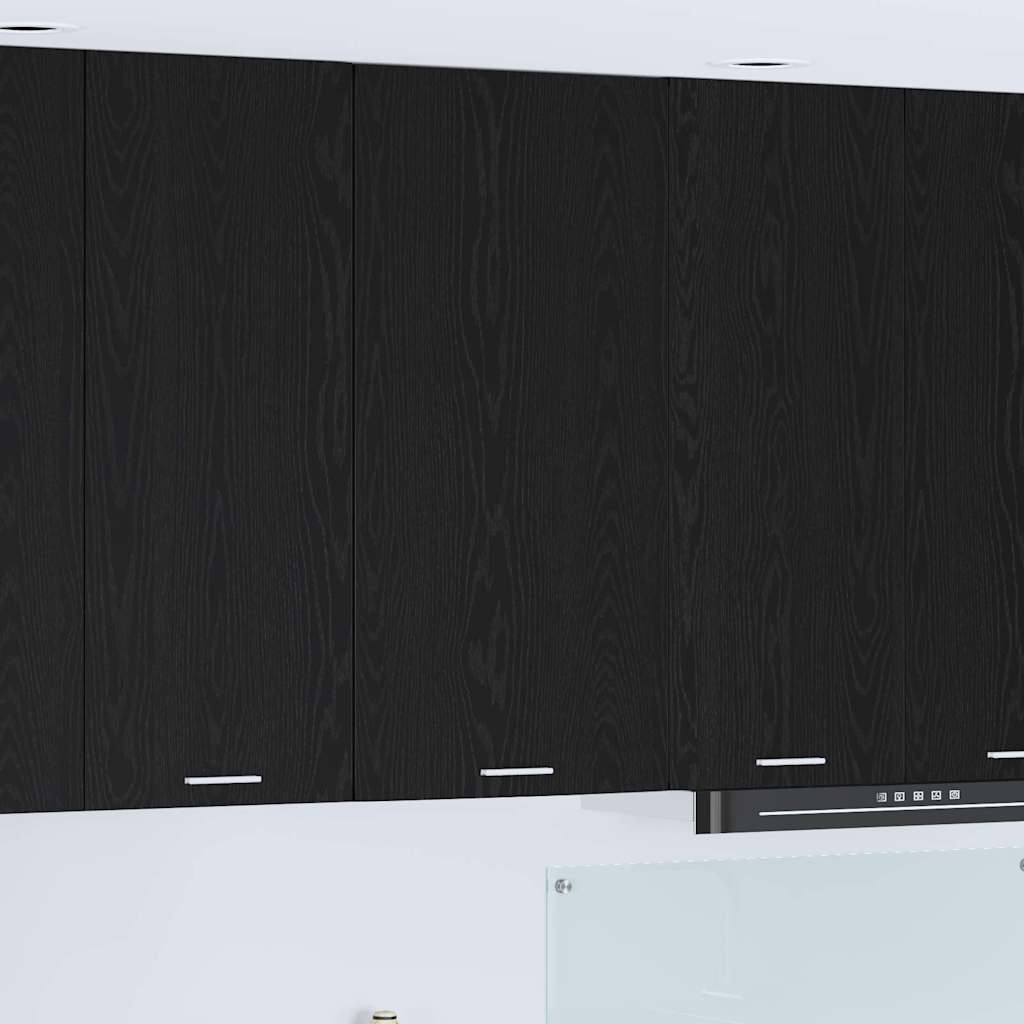Hängeschrank Schwarze Eiche und Weiß 50 x 31 x 100 cm