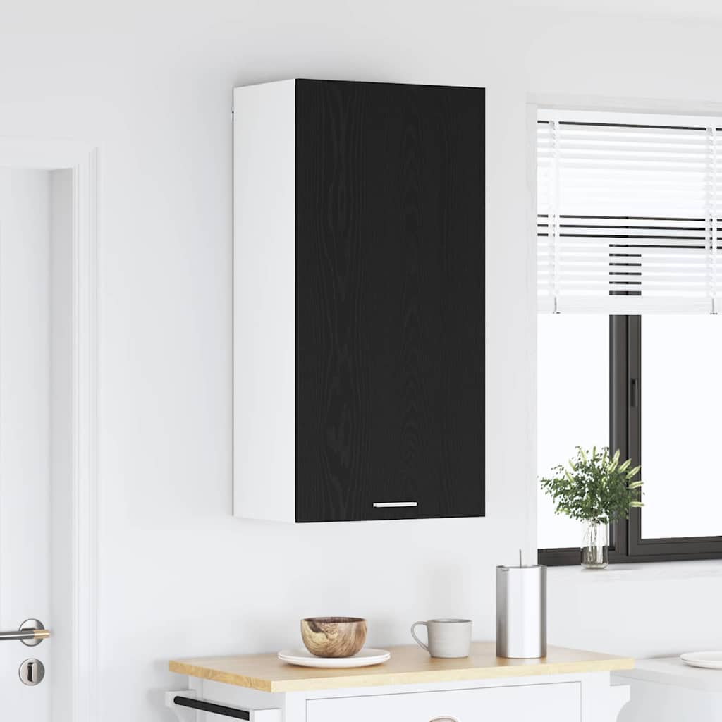 Hängeschrank Schwarze Eiche und Weiß 50 x 31 x 100 cm