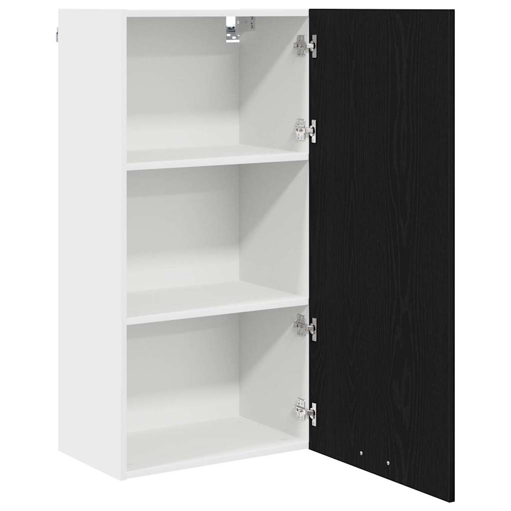 Hängeschrank Schwarze Eiche und Weiß 50 x 31 x 100 cm