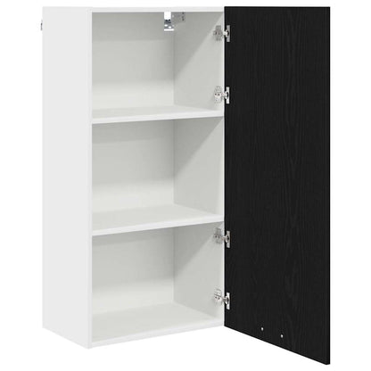 Hängeschrank Schwarze Eiche und Weiß 50 x 31 x 100 cm
