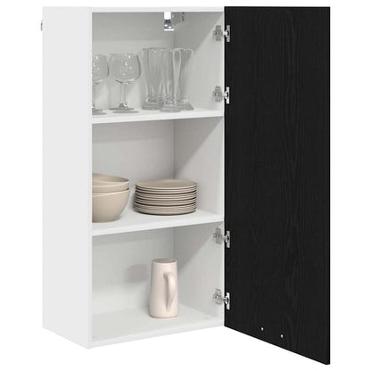 Hängeschrank Schwarze Eiche und Weiß 50 x 31 x 100 cm