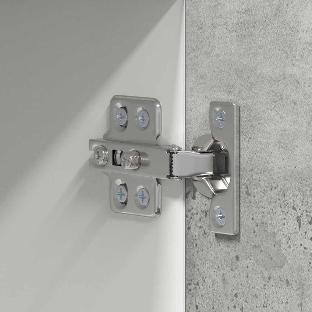 Hängeschrank mit Regal Riga Betongrau und Weiß 50 x 31 x 100 cm