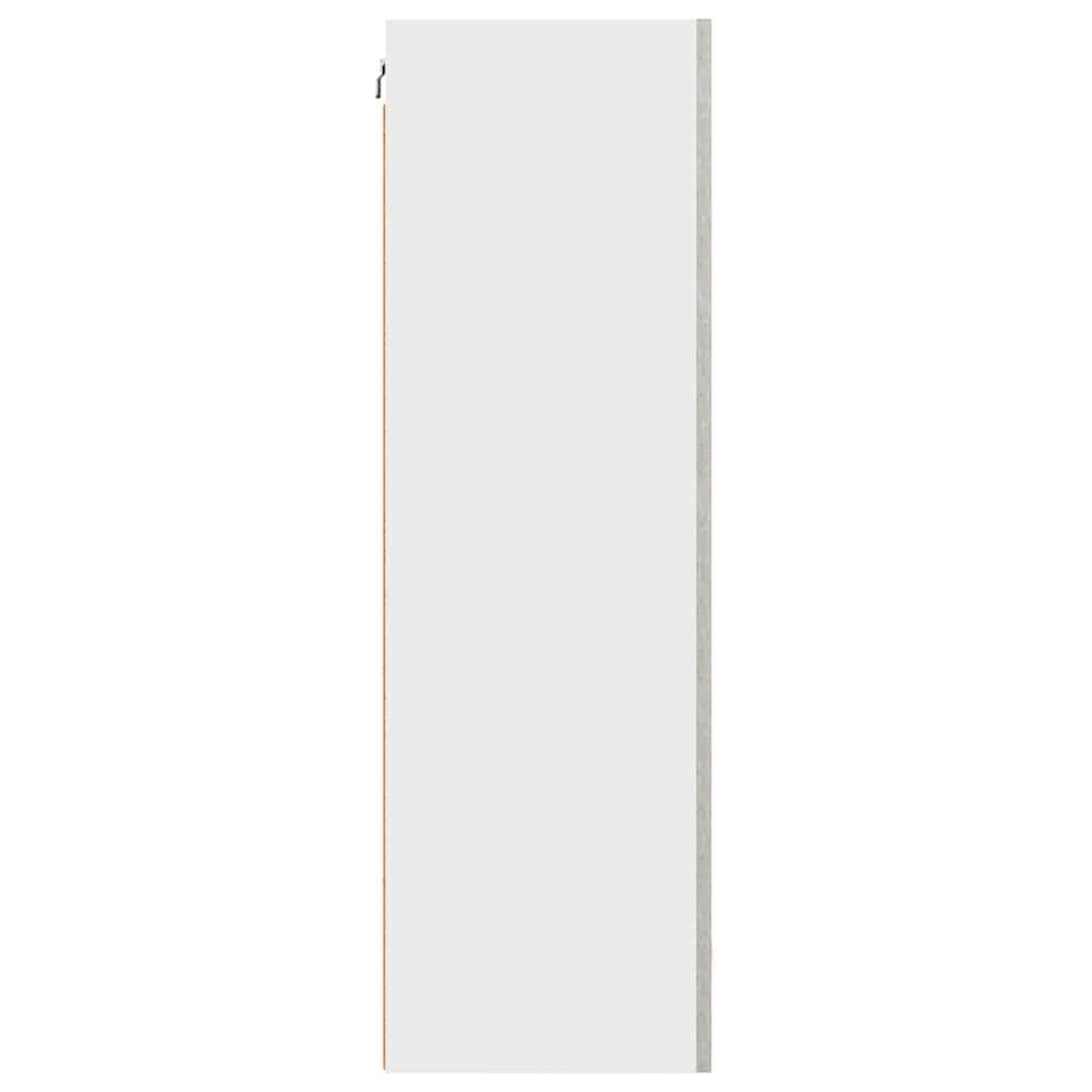 Hängeschrank mit Regal Riga Betongrau und Weiß 50 x 31 x 100 cm