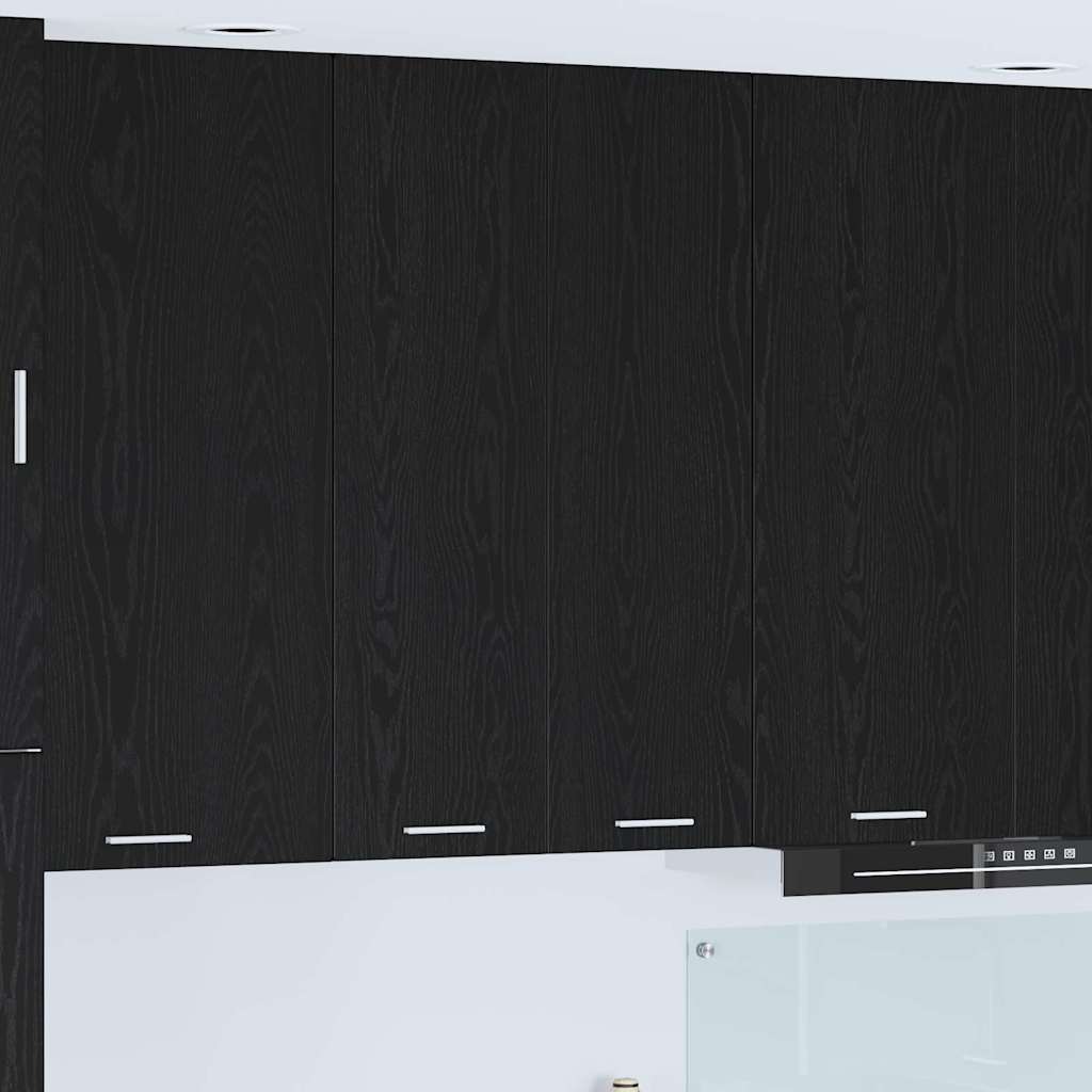 Hängeschrank Schwarz Eichen-Optik 60 x 31 x 100 cm