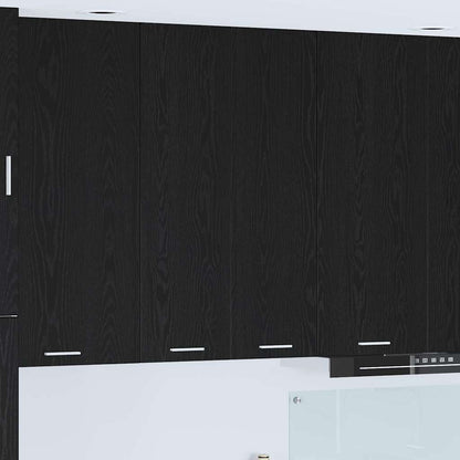 Hängeschrank Schwarz Eichen-Optik 60 x 31 x 100 cm