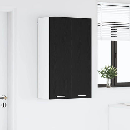 Hängeschrank Schwarz Eichen-Optik 60 x 31 x 100 cm