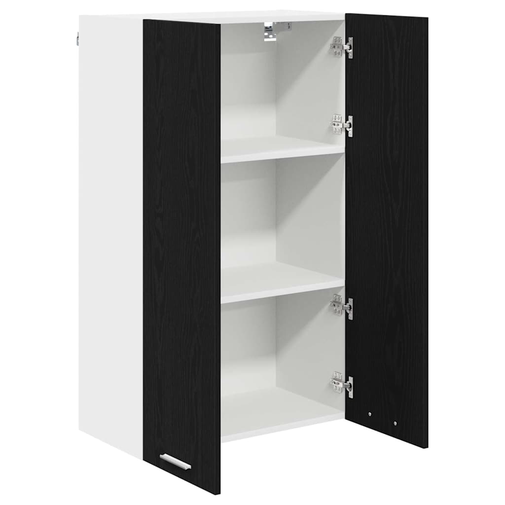 Hängeschrank Schwarz Eichen-Optik 60 x 31 x 100 cm