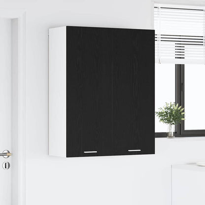 Hängeschrank Schwarz Eichen-Optik 80 x 31 x 100 cm