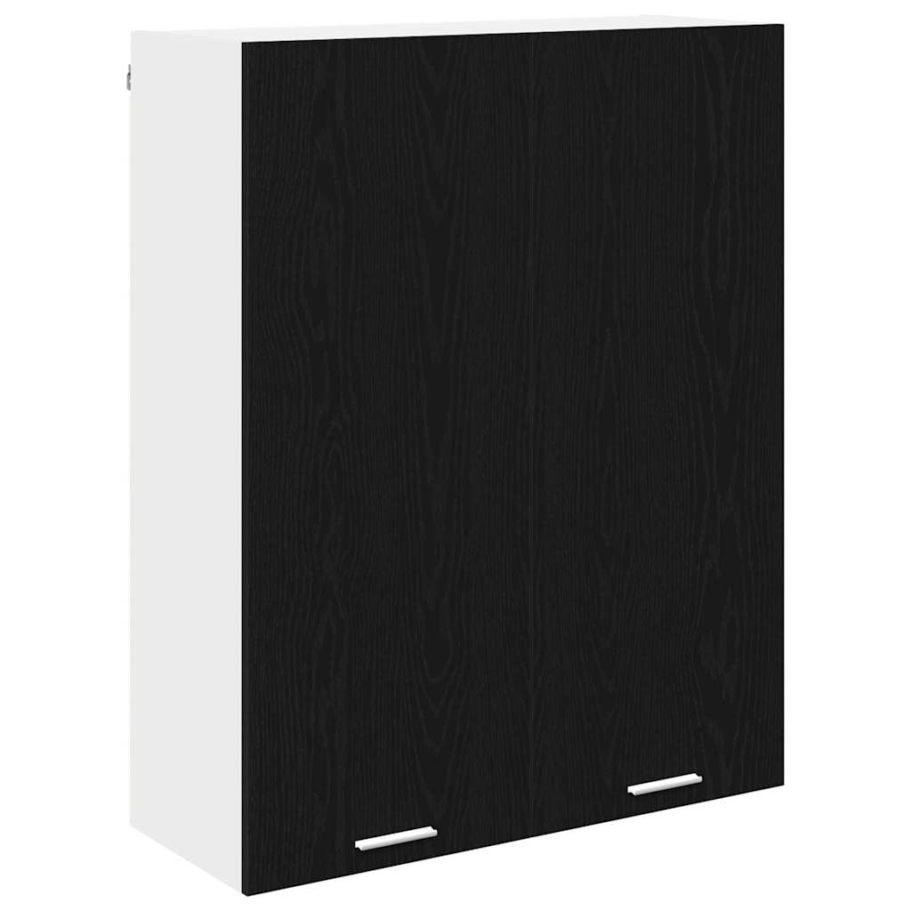 Hängeschrank Schwarz Eichen-Optik 80 x 31 x 100 cm